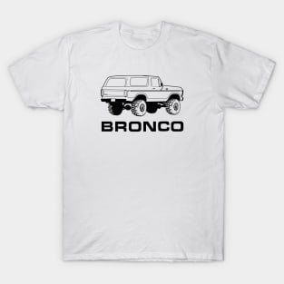 1978-1979 Bronco Rear, Black Print T-Shirt